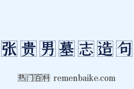 张贵男墓志造句是什么意思的图片